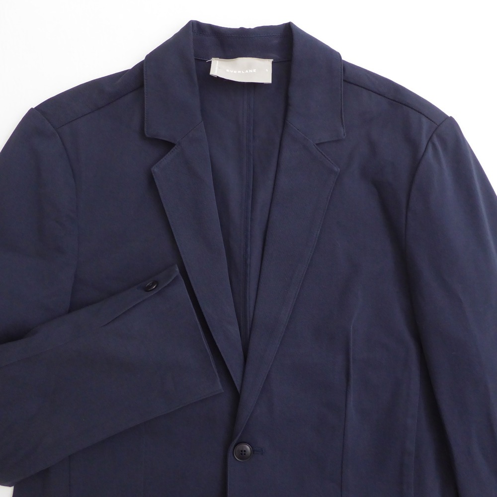 Everlane Mens Performance Chino Blazer Navy Blue Cotton Casual Jacket Small